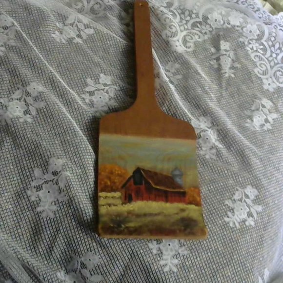 Cute Vintage Hand painted bread paddle - Picture 1 of 6